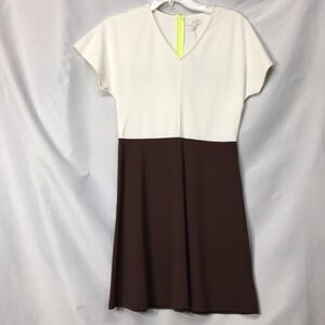 Candies Women’s White and Brown A-Line Dress Size S NEW with Tags